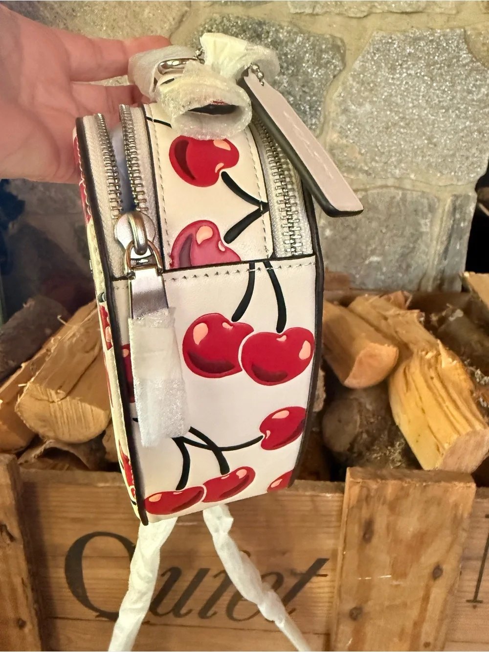 Coach Heart Cherry Print Crossbody Bag